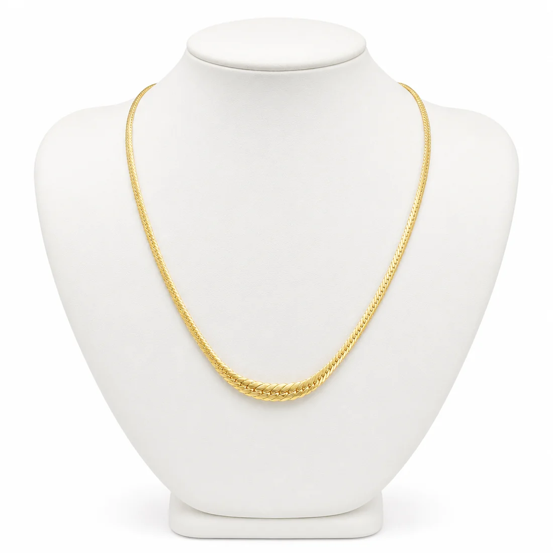 Collier Radko en or 18 carats sur buste, design dégradé étagé