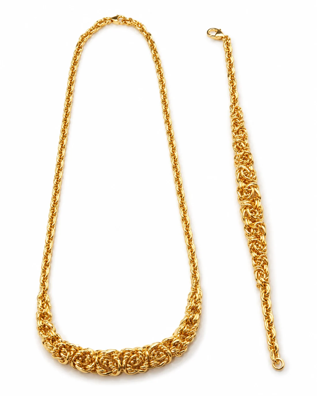 Ensemble Radko : collier et bracelet en or 18 carats assortis